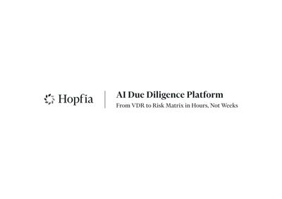 Hopfia Launches Autonomous AI Agent Platform to Revolutionize Private Market Due Diligence