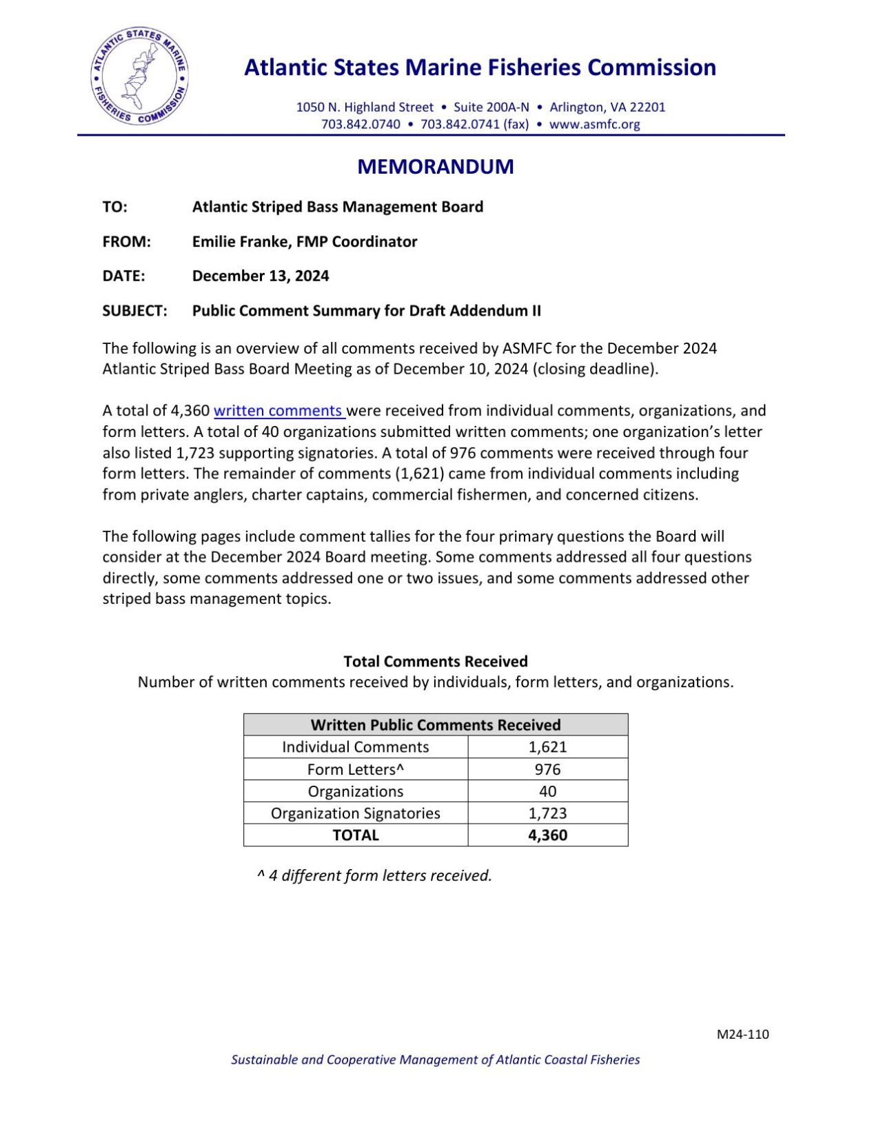 Public Comments Prior to Meeting
