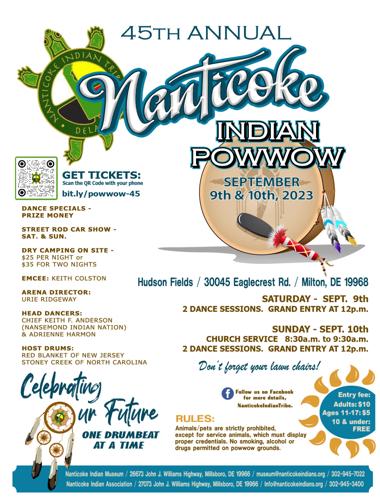 45th Nanticoke Indian Powwow flyer - bonnie