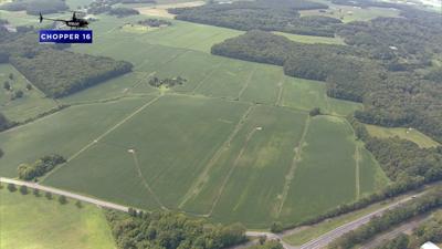 Overhead shot of potential solar farm