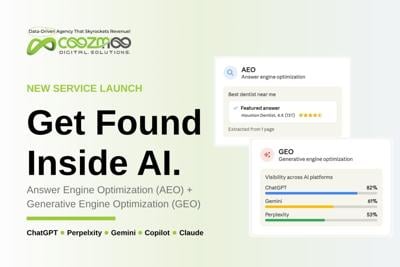 Coozmoo Launches AEO and GEO Services to Make Brands Visible Inside ChatGPT, Perplexity, Gemini, and AI Answers