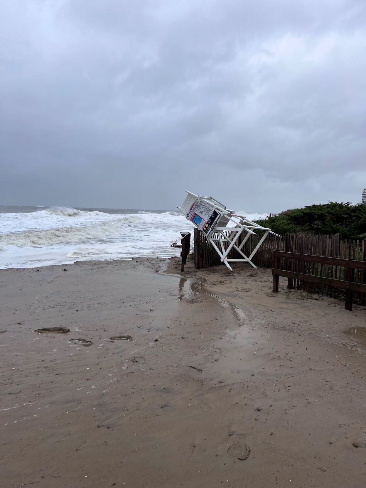 Ocean City lifeguard chair in dune