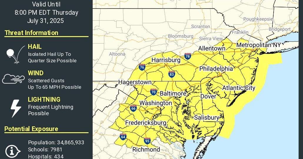 Delmara Ines Delmarva braces for potentially heavy storms Thursday | Latest News ...