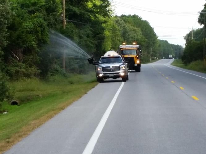 Maryland SHA Spraying Route 50 for Vegetation Control