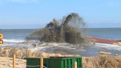 Beach Replenishment Underway in Ocean City