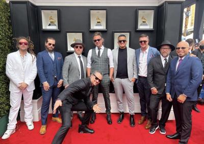 Trevor Young on the far left pictured with his band SOJA