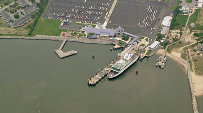 An aerial view of the Lewes Ferry Terminal in Sussex County. 