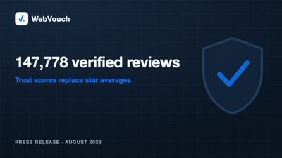 WebVouch Passes the 147,000 Verified Reviews Milestone