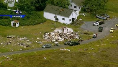 Smith Island damage from Chopper 16