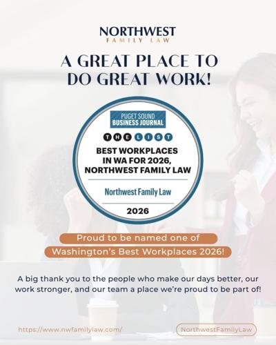 Northwest Family Law, P.S. Named One of Washington’s Best Workplaces by the Puget Sound Business Journal