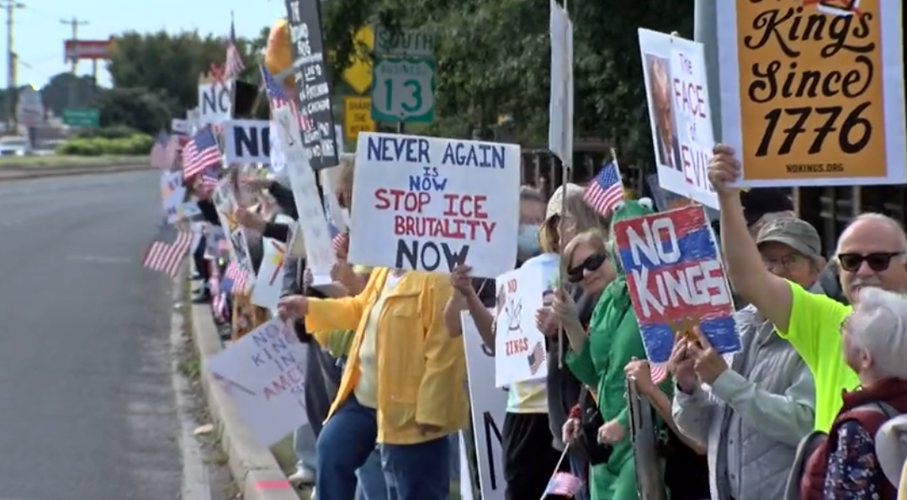 Demonstrators in Salisbury