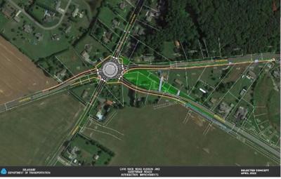 DelDOT's Rendering of Possible Roundabout in Lewes