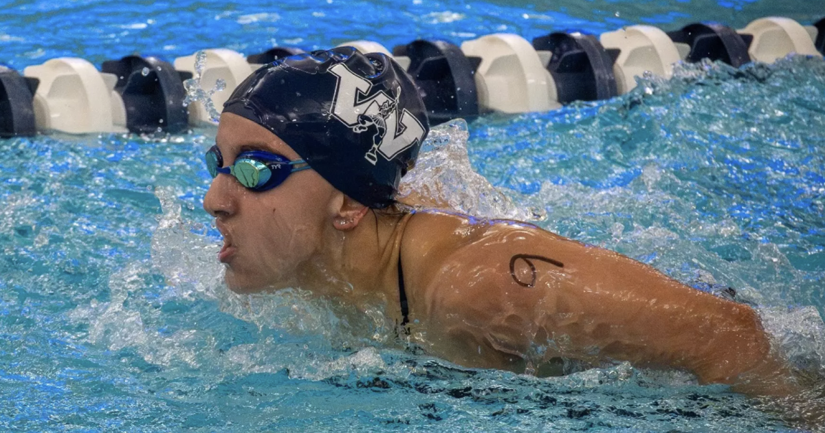 Morgan Gerhardt Women's swimming and diving wins at home | Titantown Sports | wcn247.com