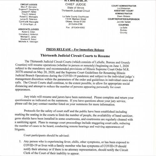 Grundy State #39 s Attorney Comments on Upcoming Court Cases in 13th