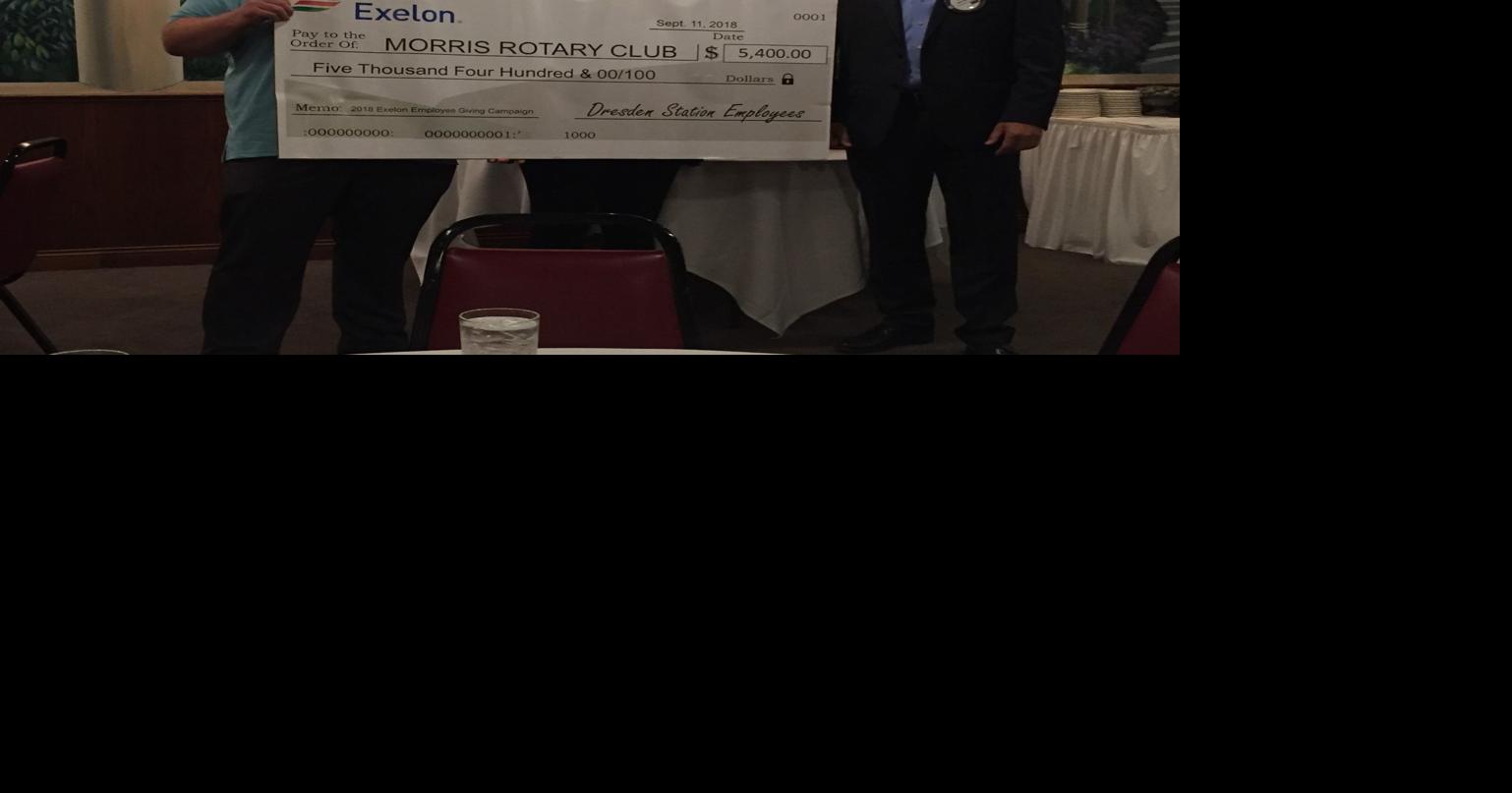 Exelon Dresden Employees Donate Over $5,000 To Morris Rotary Club ...
