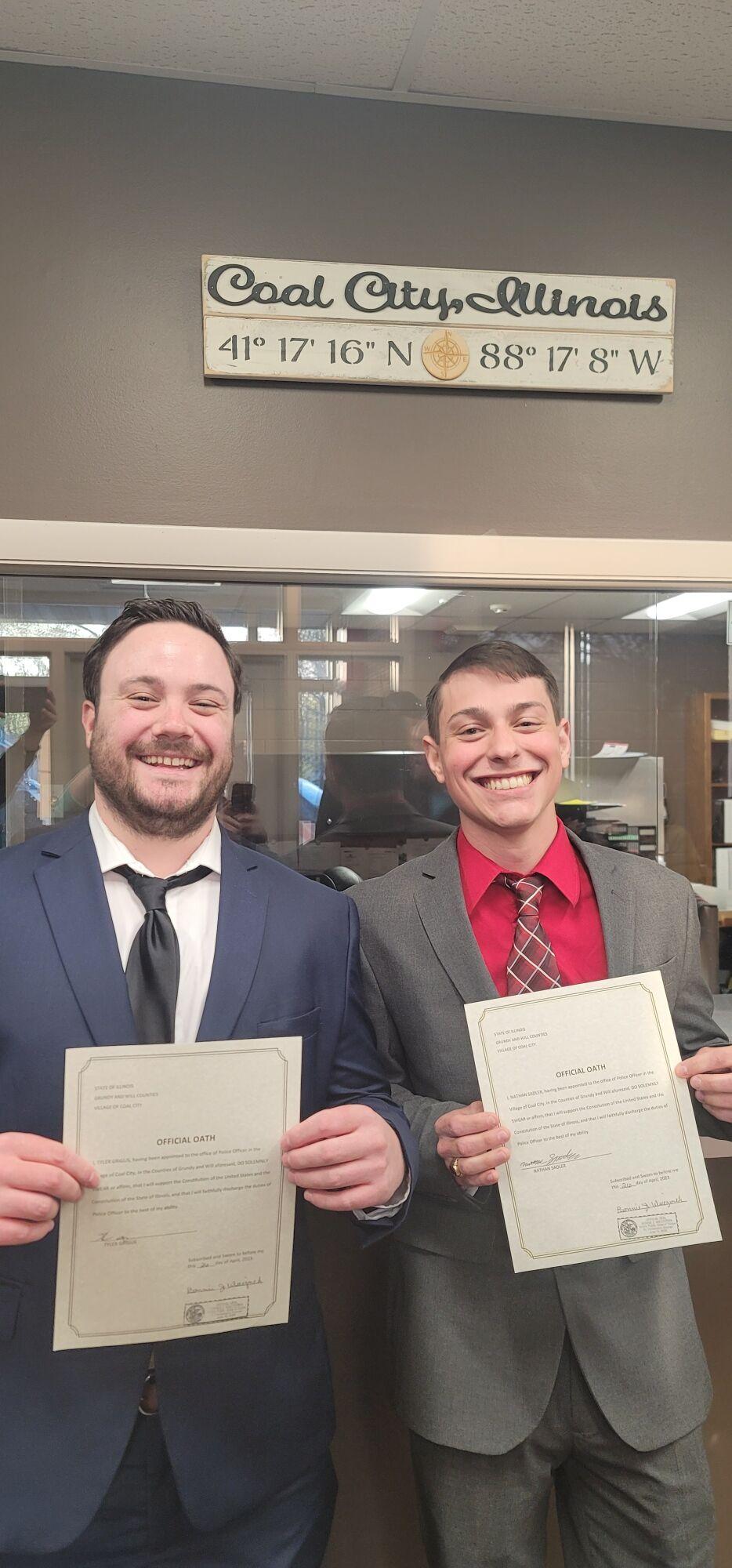 Two New Coal City Police Officers Swornin Local News