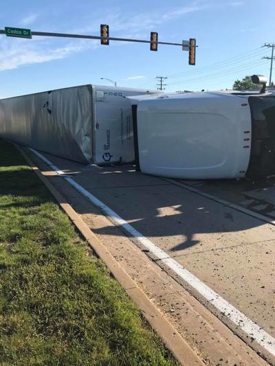 No Injuries Reported From Overturn Semi Accident in Morris | Local News ...