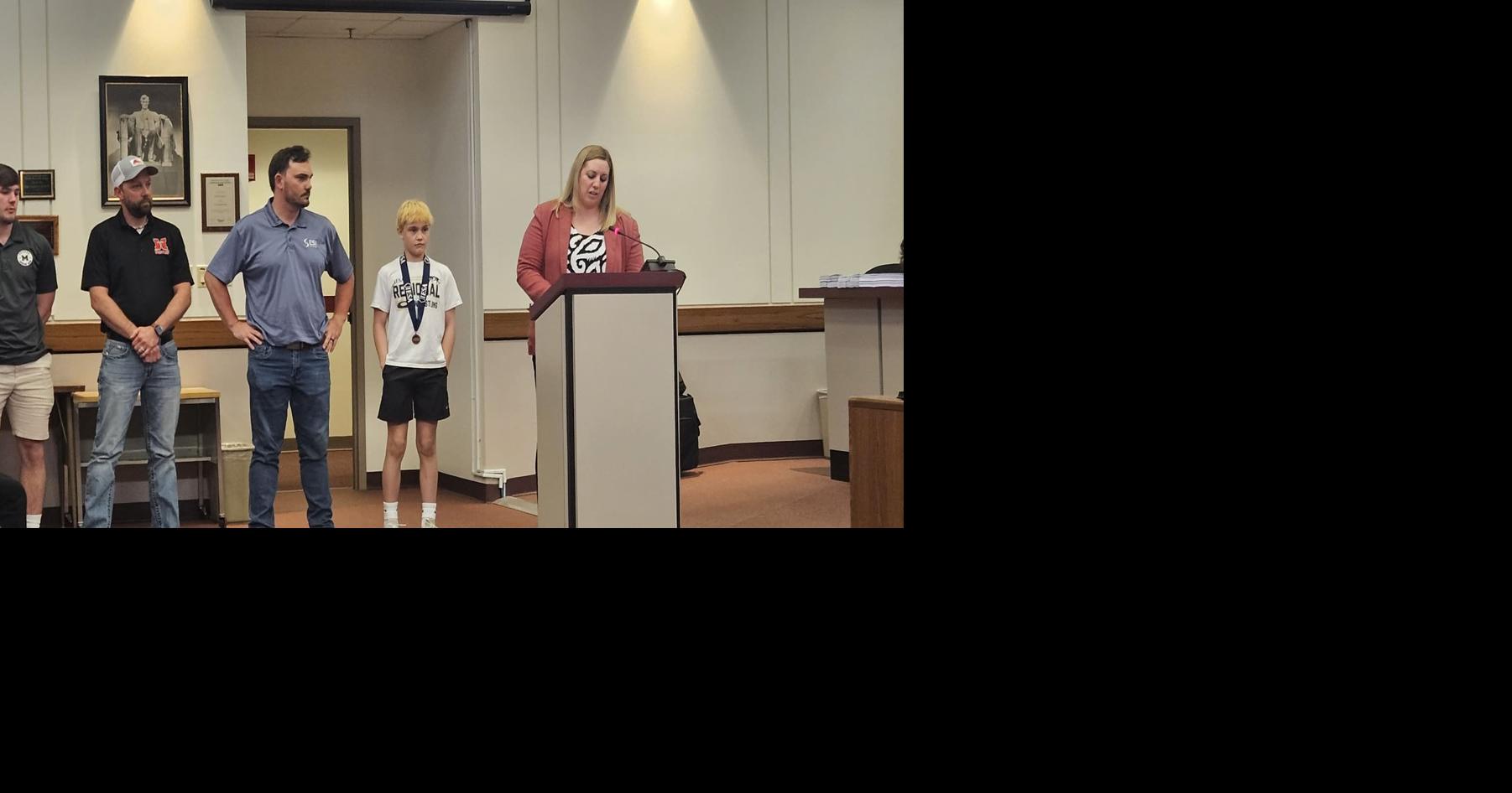 Morris Grade School State Wrestling Champ Honored at Board Meeting ...