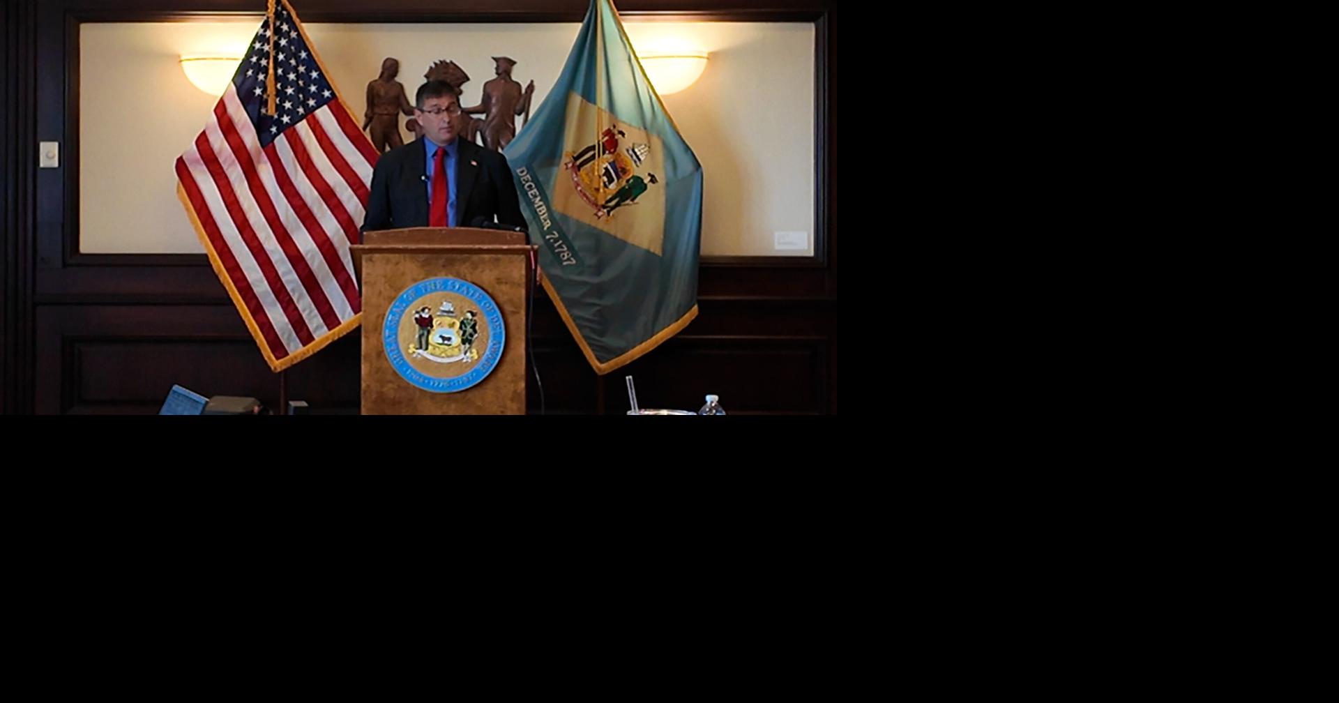 Governor Matt Meyer at news conference in Wilmington July 14th