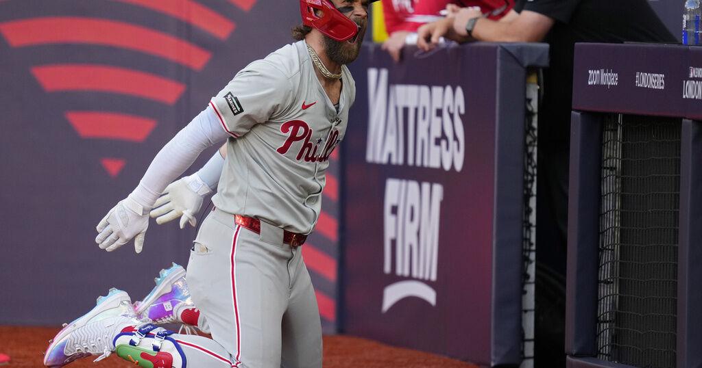 Harper and Phillies slide past Mets in London opener - Vimarsana News
