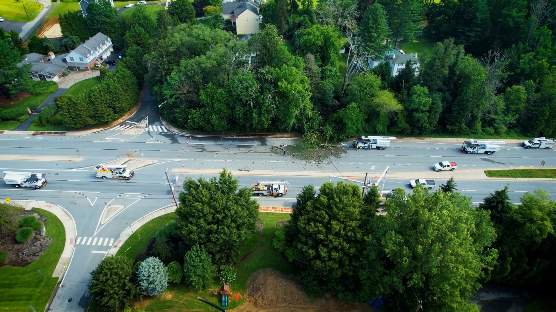 Passenger dies after SUV crashes into downed tree on Lancaster Pike
