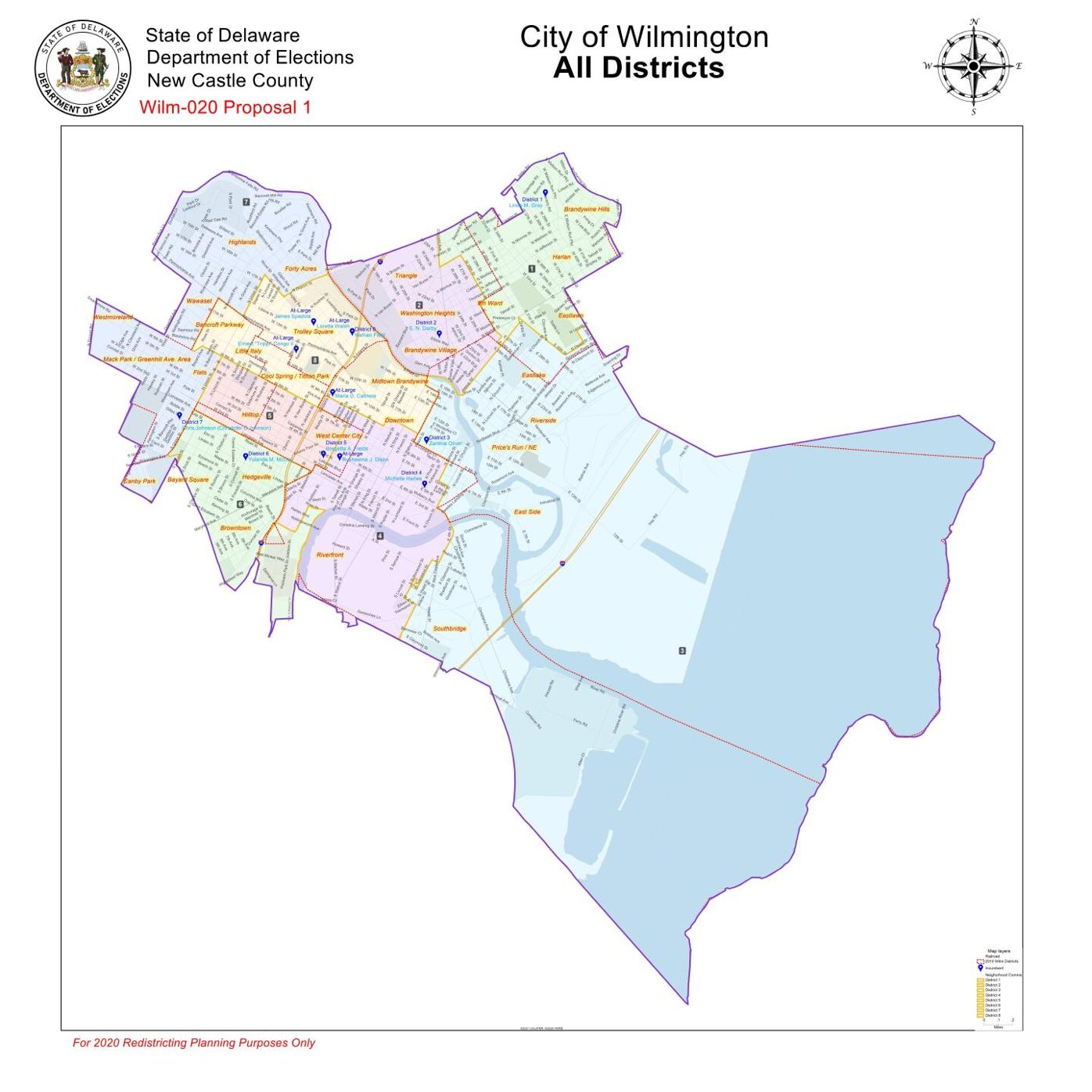Wilmington De Zoning Map Wilmington City Council Selects Preliminary Redistricting Map Ahead Of  Public Hearing | The Latest From Wdel News | Wdel.com