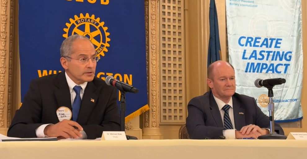 VIDEO | Sen. Chris Coons, challenger Dr. Mike Katz mix it up at candidates' forum
