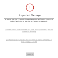 Red Clay reopening schools option