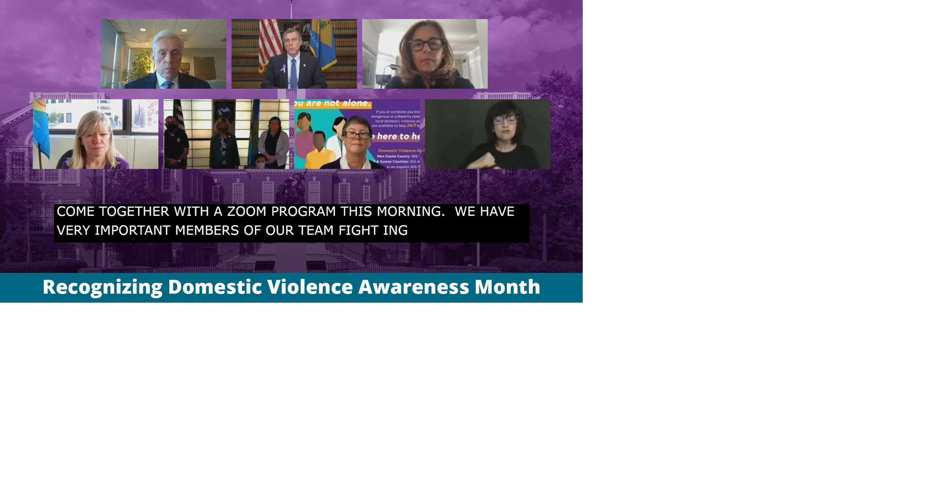Kicking off Domestic Violence Awareness Month, officials recognize ...