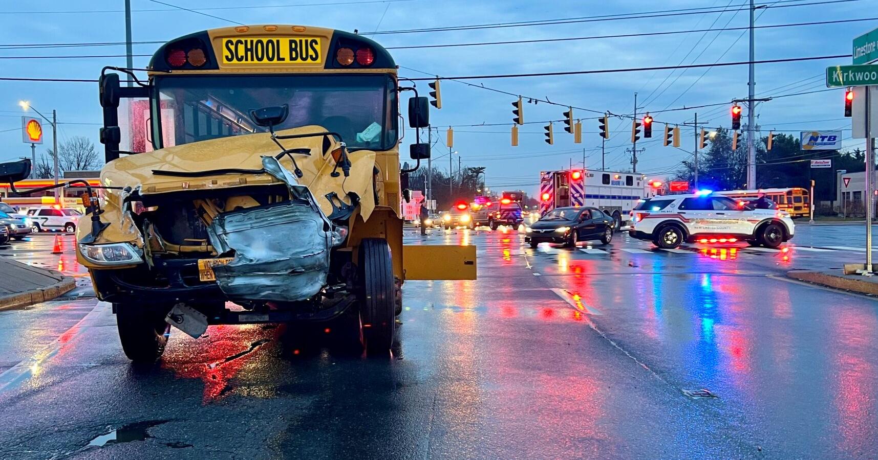 School bus crash sends four to the hospital - Vimarsana News