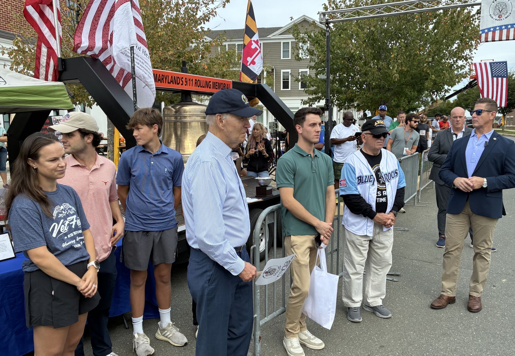 Former President Biden appears at veterans event in Middletown