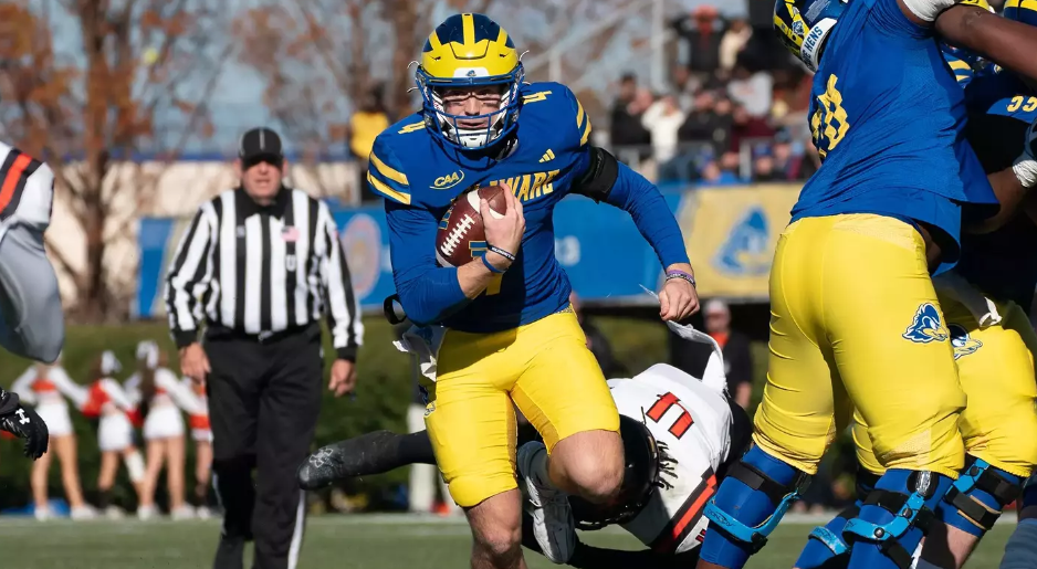 Nick Minicucci accounts for 6 TDs and Delaware tops Campbell 41-22 in final FCS home game