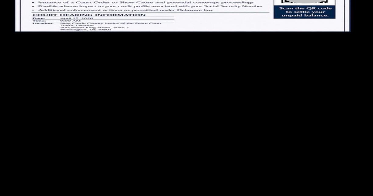 Delaware officials warn of text scam posing as court notice