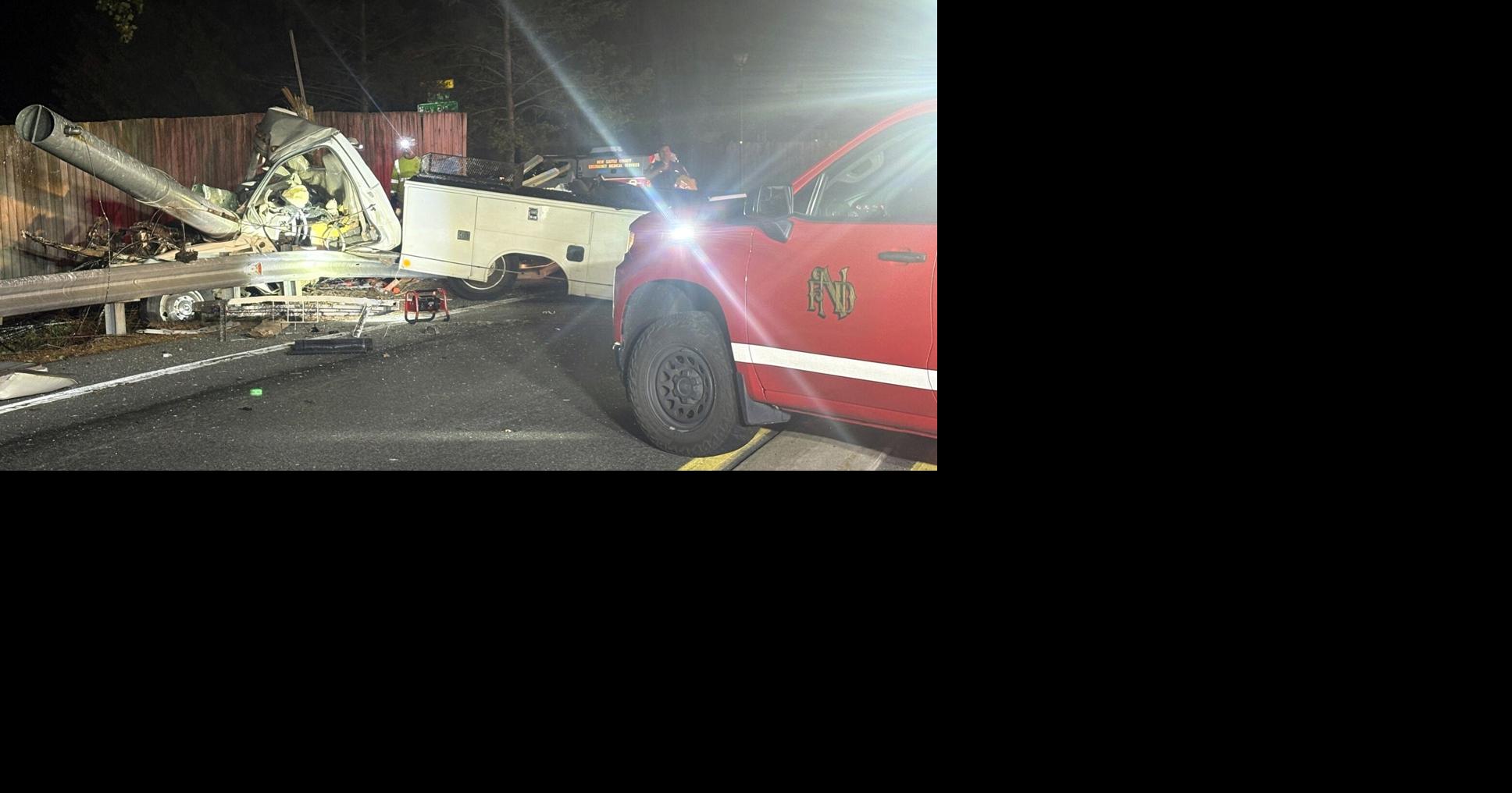 Work truck wreck on Red Mill Road
