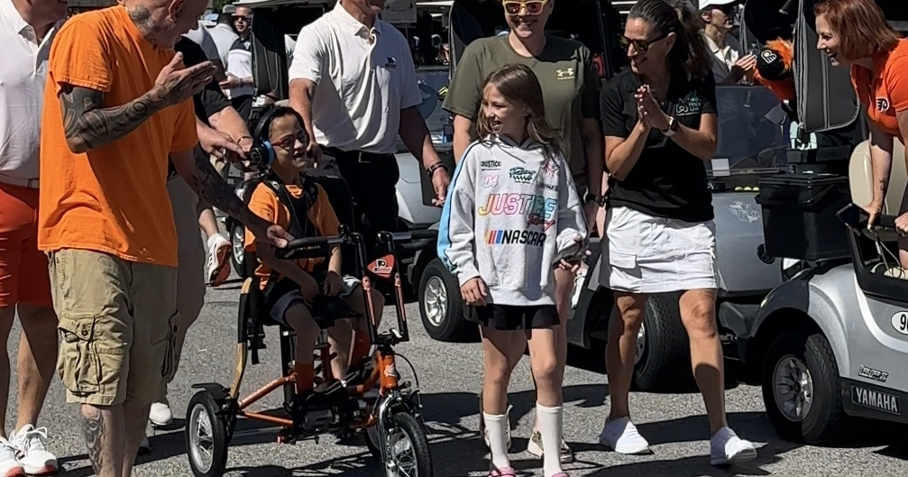 A child gets a special gift of "freedom, fun and independence"