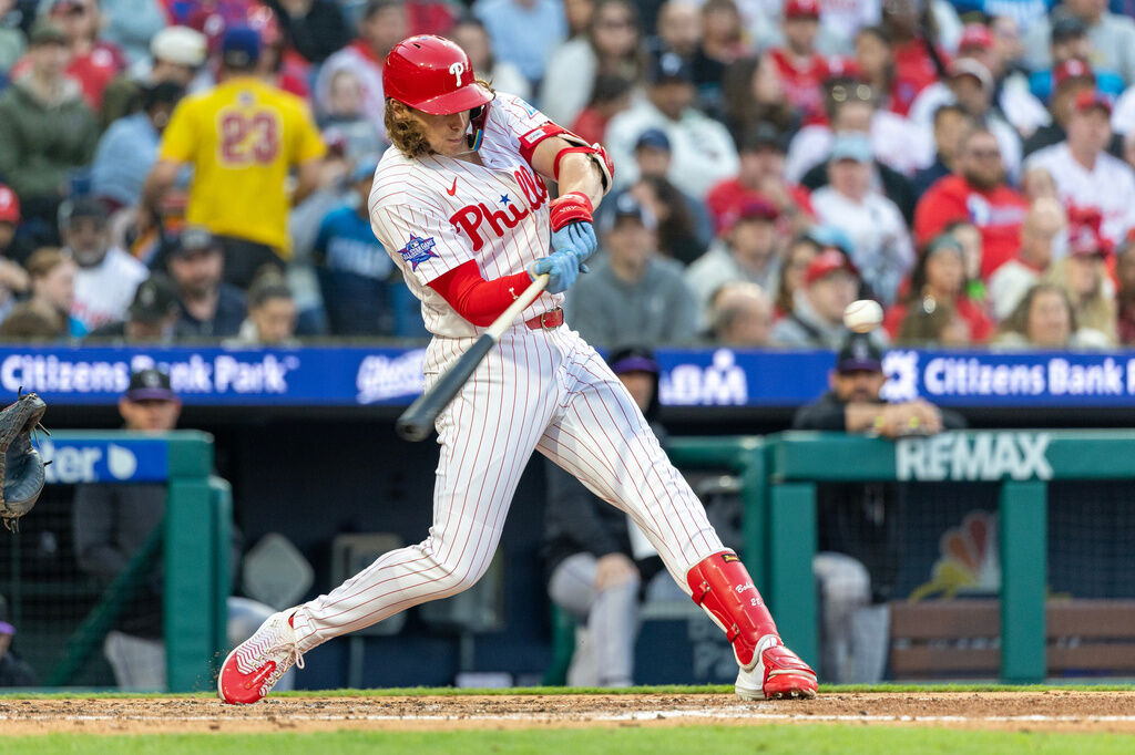 Alec Bohm breaks out of slump with 2 homers and a double as Phillies beat  Rockies 9-3 | Sports | wdel.com