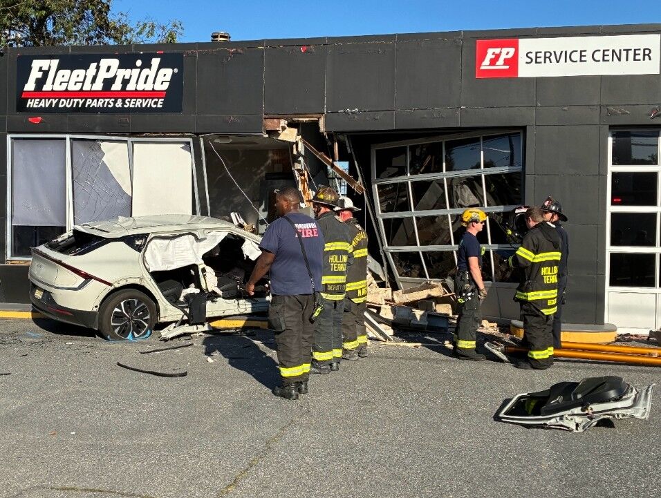 Crash sends 3 to the hospital and a car into a building | The Latest ...