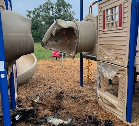 Fire scorches playground equipment at Mill Creek-area park