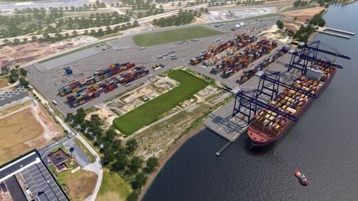 VIDEO | Ground broken for Del. Container Terminal; neighbors protest