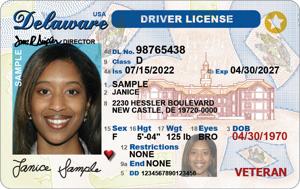 Delaware’s veterans now able to indicate their status on driver licenses and ID cards