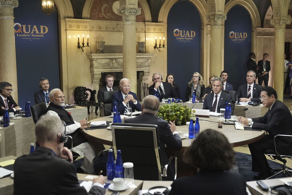 At Delaware meeting, Biden tells Quad leaders that Beijing is testing region