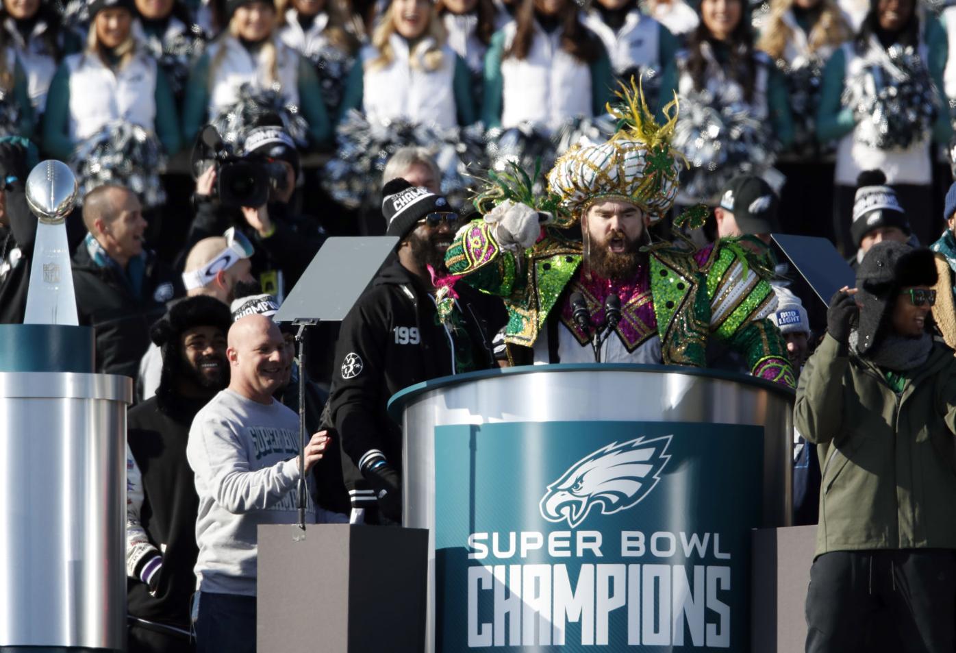 Meek Mill Cheers on Philadelphia Eagles at Pre-Super Bowl Show