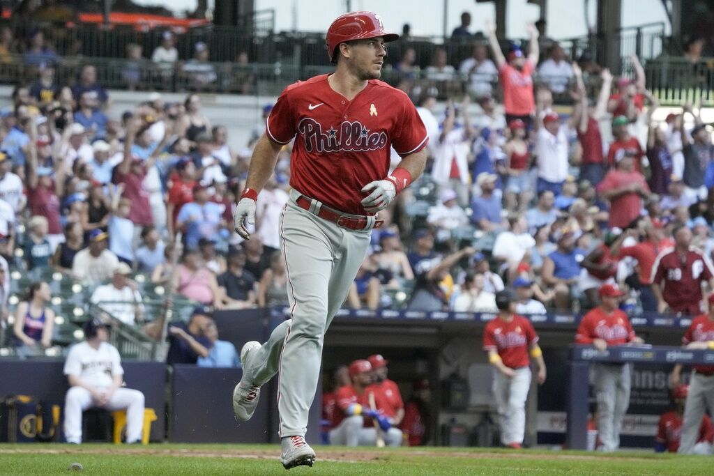 Bryson Stott ties modern day Phillies record for longest hit