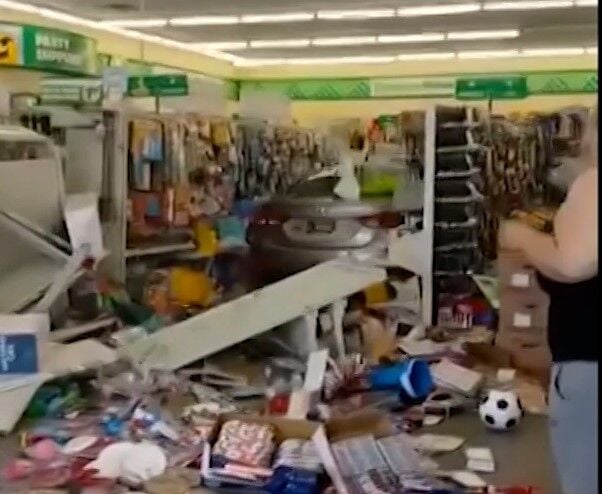 3 hurt as car barrels through Milford dollar store