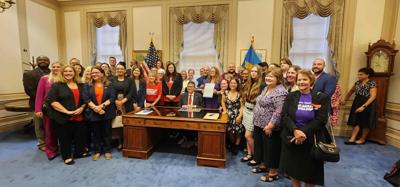 Governor Matt Meyer after signing a bill establishing the Delaware Office of Suicide Prevention