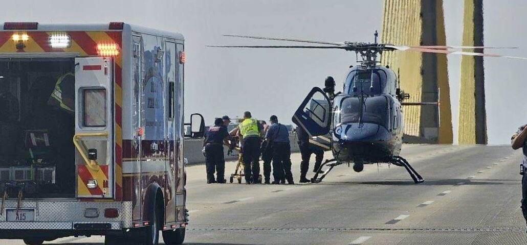 Driver seriously injured after SUV overturns on the Roth Bridge