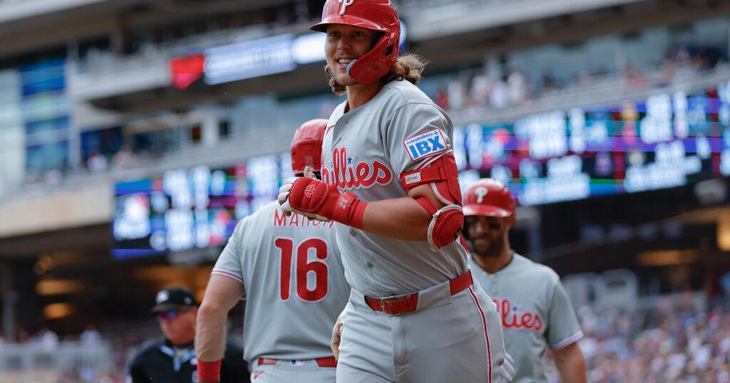 Phillies overcome five-run deficit to beat Minnesota 7-5