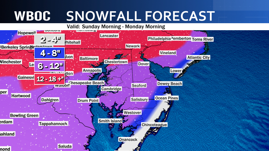 Major winter storm projected for Delaware including a wintry mix ...
