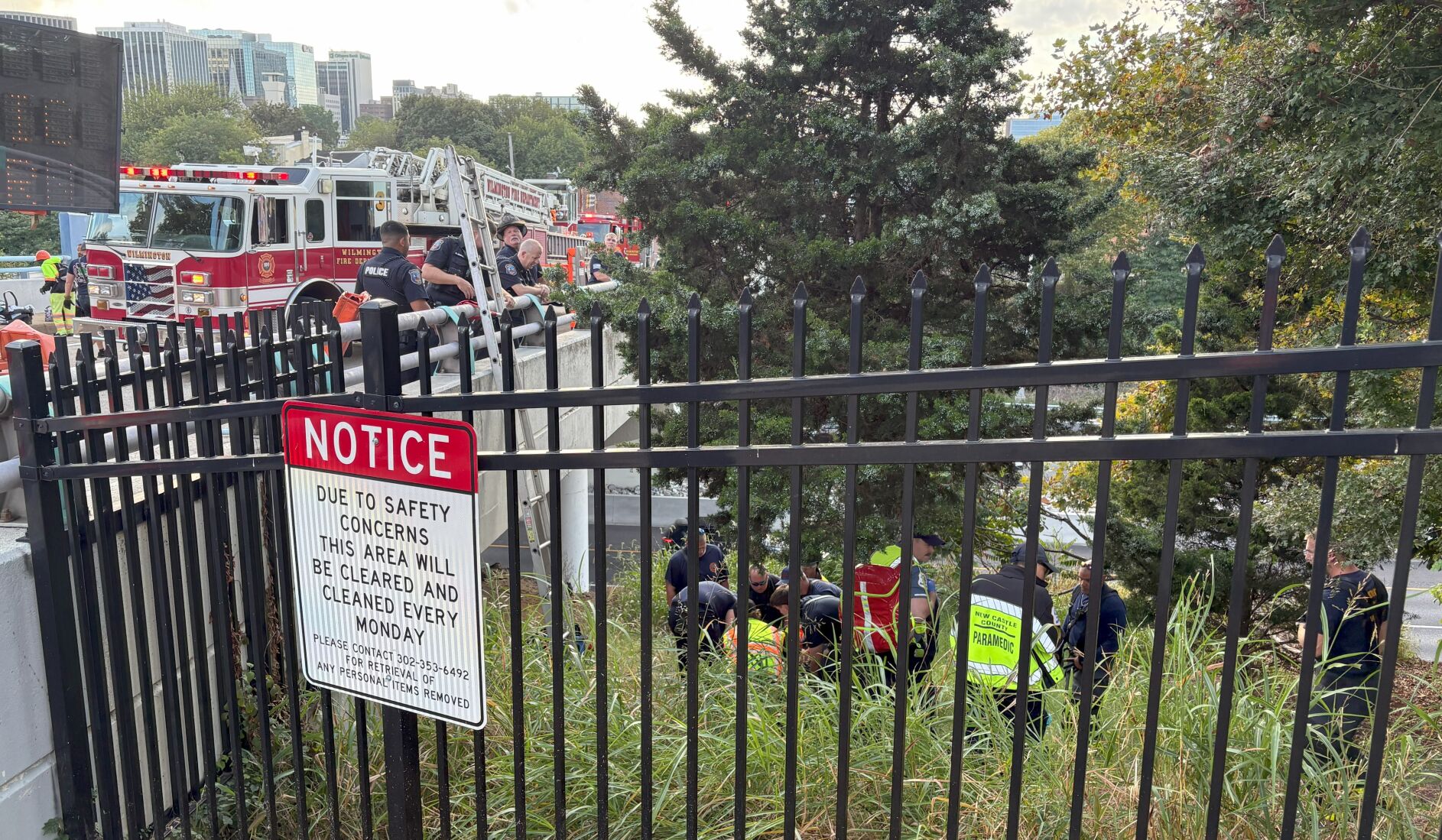 Bystander struck at the scene of city crash
