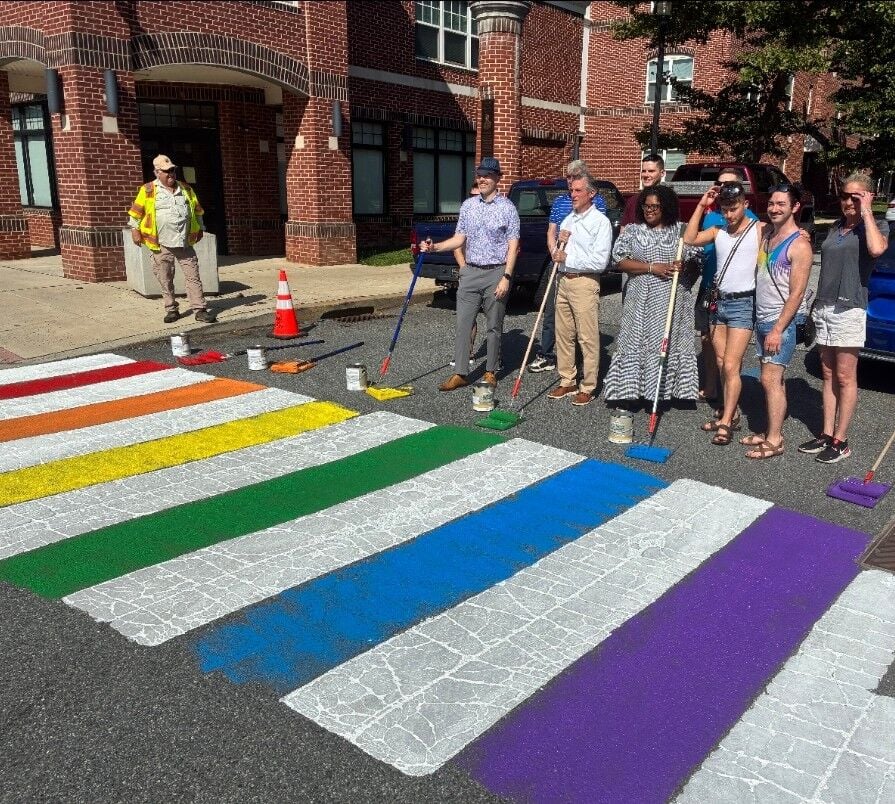 A colorful crosswalk for all